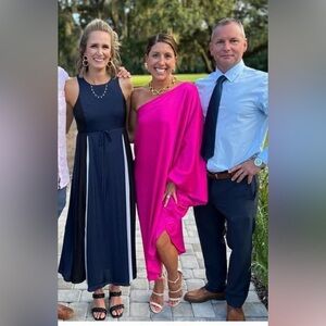 Elegant Pink Asymmetrical One Shoulder Dress WORN ONCE